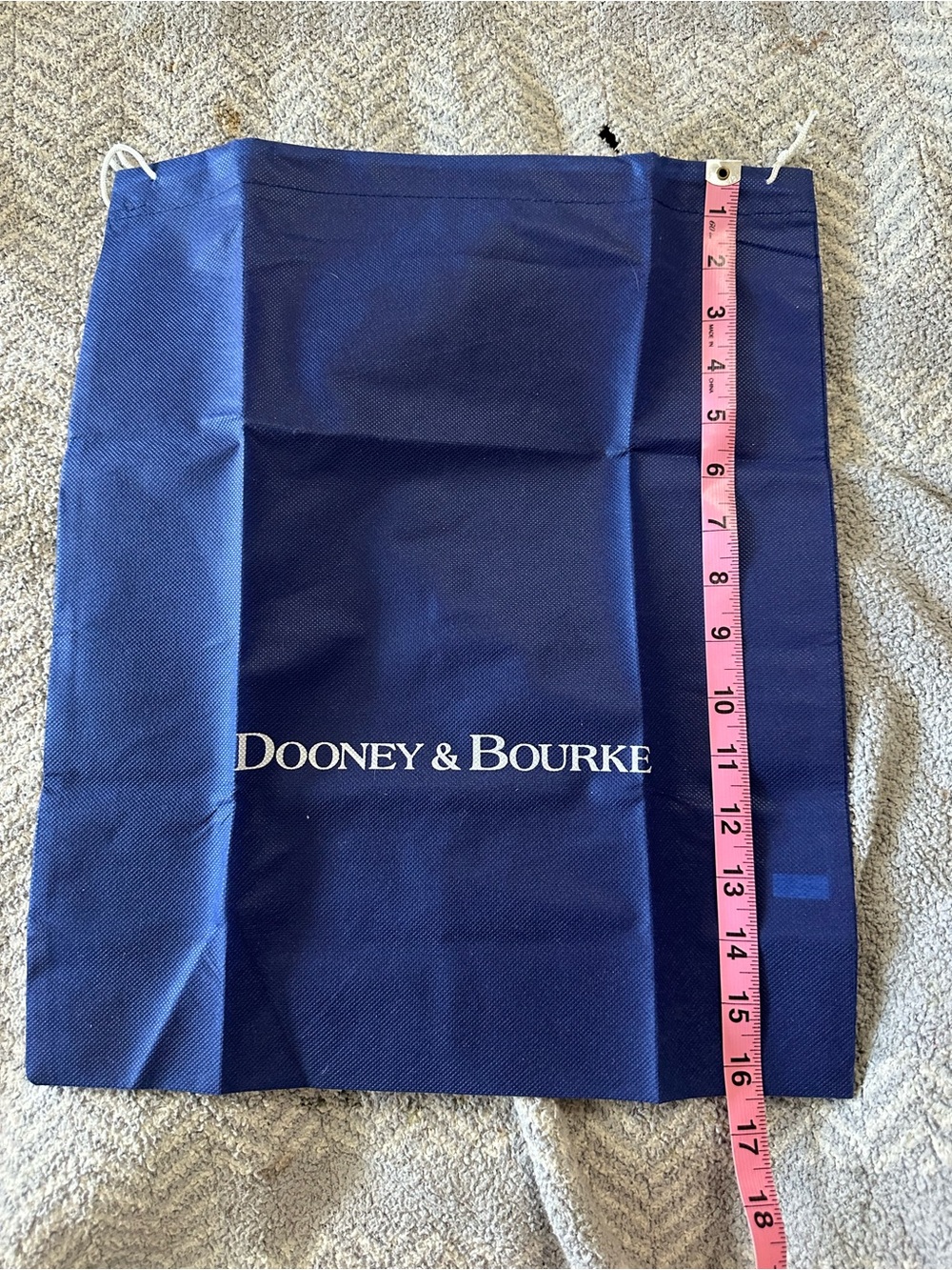 Dooney & Bourke Navy Blue Drawstring Dust Bag 16x14
